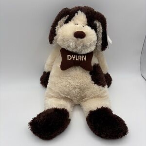 NWT La Senza Girl 2007 Annual Plush DYLAN Puppy Dog Plush w Bone Cream Brown 17"